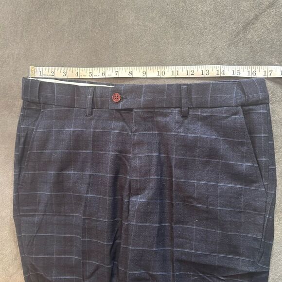 Men’s Mogu Plaid 3 Piece Formal Suit Notch Lapel Jacket 36 Pants 33 NWT - Picture 10 of 14